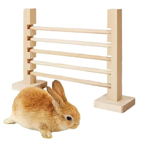 Xoeryoy Rattenspielzeug Kaninchen -Jump -Bar Holz, verstellbare Hürden Training Kaninchenspielzeug, Haustier -Hindernisübungskurs für kleine Tiere von Xoeryoy