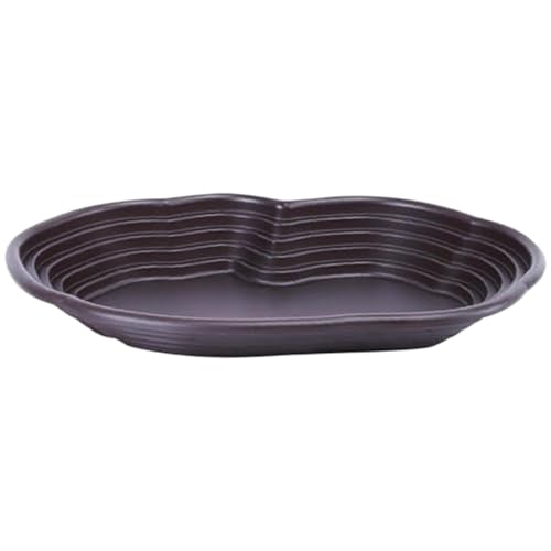 Xoeryoy Schildkröte Wasserschale mit Rampe 15x11x2 Zoll flaches Reptilienwasserschale Glattes Waschen mit Mehrzweck-Abs Schildkrötenwanne für Gecko Snake, braun von Xoeryoy