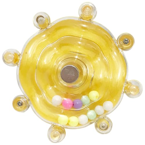 Xoeryoy Vogelspielzeug für Conures, drehende Rassel -Cockatiel -Spielzeug interaktives Vogelkäfig -Accessoires für Unterhaltung Kautübung, Gelb, Gelb von Xoeryoy