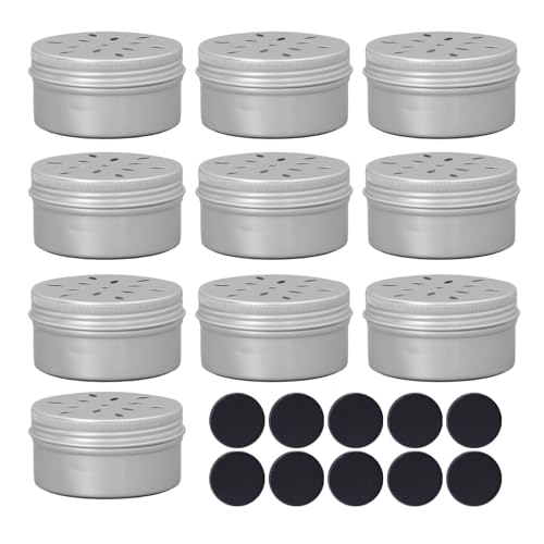 Xolsurg Dog -Duft -Trainingskästen 10pcs Magnetaufkleber hohl Aluminium Nase Arbeitsbehälter für olfaktorisches Training von Xolsurg