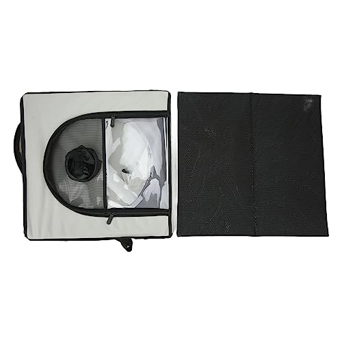 Xolsurg Haustier Trockenzimmer Nylon Oxford Stoffnetz Design Klapptier Trockner Käfig für Welpen Campingreisen (Grau) von Xolsurg