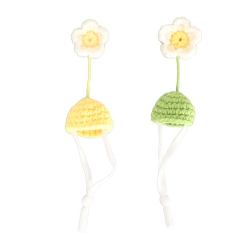 Xolsurg winziger Hamsterhut niedliche Strick -Mini -Handhüte für kleine Haustiere kleine Tiere Meerschweinchen Eidechse Haushalt 2pcs von Xolsurg