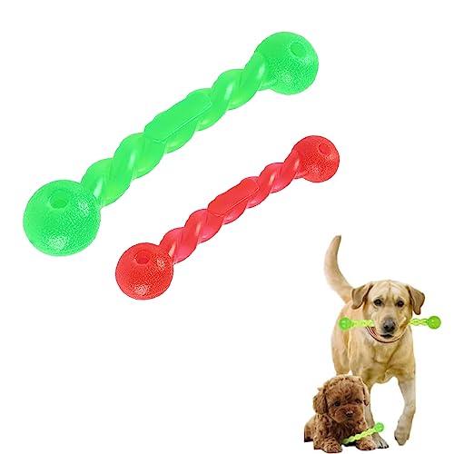 Hundespielzeug, 2 Pcs Gummispirale Kauknochen, Kauknochen für Welpen, Kauspielzeug Hund Robuster Langlebiges, Hundespielzeug Intelligenz, Hunde Spielsachen für Zähne reinigen und Zahnfleisch massieren von XongSyue