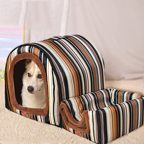 Extra großes 3XL-Hundebett, Jumbo-Hundebett, mittelgroß, 2-in-1 Labrador-Hundehütte, Angstlinderung, Haustierzelt, Bett (XL, Haus-E) von Xpnit