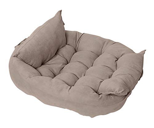Xpnit 3-in-1 orthopädisches Hundebett & Sofa & Kissen, Deluxe, faltbares Hundebett, waschbar, Hundekäfigbett, Matratzenkissen für kleine, mittelgroße Hunde (S,Braun) von Xpnit