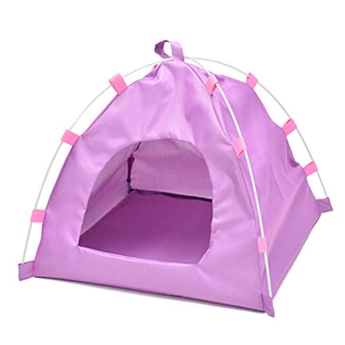 Xpnit Haustier-Zelt für drinnen und draußen, faltbar, tragbar, für Welpen, Kätzchen, Camping, wasserdicht, Tipi für kleine und mittelgroße Haustiere (rot) von Xpnit