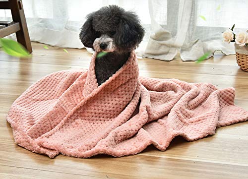 Xpnit Haustierbett-Decke, warm, für Hunde und Katzen, warm, Schlafdecke, Welpen, Kätzchen, Bettdecke, Badetuch, Decken für Herbst und Winter (Rosa, L 100 x 80 cm) von Xpnit