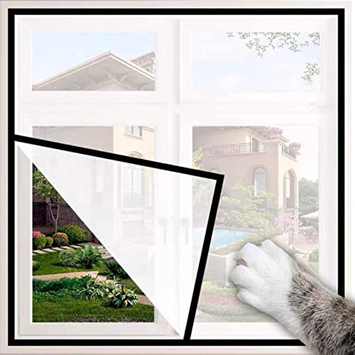 Xpnit Katzen-Fensterschutz, Fensternetz für Katzen, Sicherheitsnetz, kratzfest, Fensterschutz, Katze, Balkon, Netz, Fliegengitter (100 x 140 cm, schwarz-weißes Netz) von Xpnit