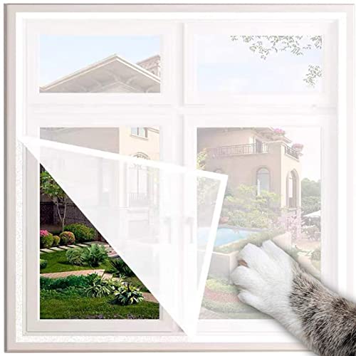 Xpnit Katzenfensterschutz, Fensternetz für Katzen, Sicherheitsnetz, kratzfest, Fensterschutz, Katze, Balkonnetze, Fliegengitter, Moskitonetz (150 x 150 cm, weiß-weißes Netz) von Xpnit