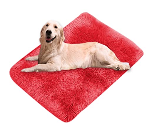 Xpnit Kunstfell-Hundebettmatte, beruhigend, superweich, warm, flauschig, weich, waschbar, Haustier-Hundebett, rutschfest, 40 x 40 cm, Rot Xpnit Kunstfell-Hundebettmatte, beruhigend, superweich, warm, flauschig, weich, waschbar, Haustier-Hundebett, rutschfest, 40 x 40 cm, Rot von Xpnit