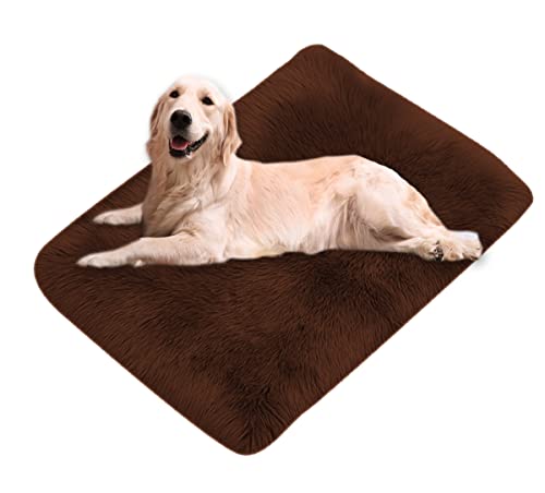 Xpnit Kunstfell-Hundebettmatte, beruhigend, superweich, warm, flauschig, weich, waschbar, für Haustiere, Hunde, rutschfest, 50 x 50 cm, Kaffee von Xpnit