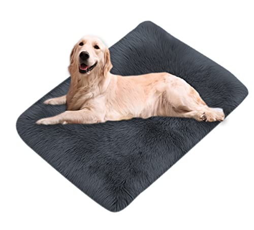 Xpnit Kunstfell-Hundebettmatte, beruhigend, superweich, warm, flauschig, weich, waschbar, für Haustiere, Hunde, rutschfest, 60 x 100 cm, Dunkelgrau Xpnit Kunstfell-Hundebettmatte, beruhigend, superweich, warm, flauschig, weich, waschbar, für Haustiere, Hunde, rutschfest, 60 x 100 cm, Dunkelgrau von Xpnit