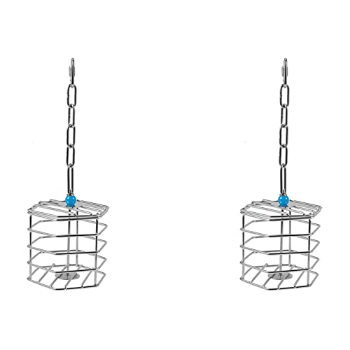 Xptieeck 2X Haustier Papagei Hörnchen Fett Edelstahl Lebensmittel Hängen Käfig Futter Suche Spielzeug Ara Kakadu Jagd Feeder Unterhaltung Spielzeug von Xptieeck