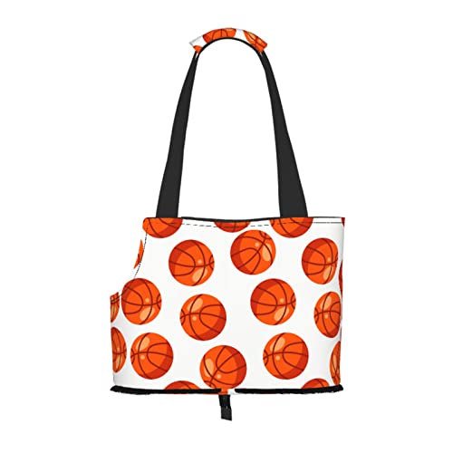 Cartoon-Basketball-Ball, weiche Seiten-Reise-Haustier-Tragetasche, Handtasche, tragbare kleine Haustier-Tragetasche, Umhängetasche von XqmarT