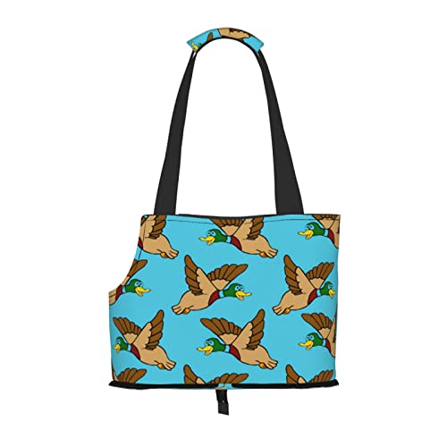 Flying Mallard Ducks, weiche Seitentasche für Reisen, Tragetasche, Handtasche, tragbare kleine Tragetasche für Haustiere, Umhängetasche von XqmarT