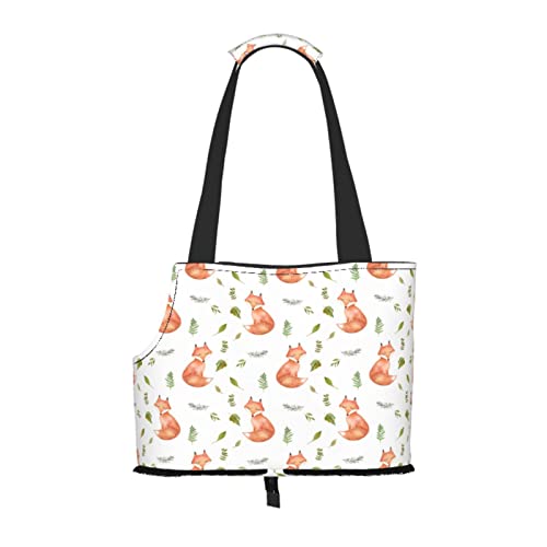 Kawaii Cute Fox, weiche Seitentasche für Reisen, Tragetasche, Handtasche, tragbare kleine Tragetasche für Haustiere, Umhängetasche von XqmarT