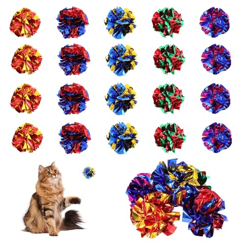 20 Stück Knisterball für Katzen 6 cm Interaktive Knisterbälle Bunte Katze Spielzeug Bälle Katzenballspielzeug Cat Crinkle Ball Bunte Katzenbälle Mylar Knisterbälle Bunte Katzenspielbälle für Katzen 20 Stück Knisterball für Katzen 6 cm Interaktive Knisterbälle Bunte Katze Spielzeug Bälle Katzenballspielzeug Cat Crinkle Ball Bunte Katzenbälle Mylar Knisterbälle Bunte Katzenspielbälle für Katzen von Xthrotsenk
