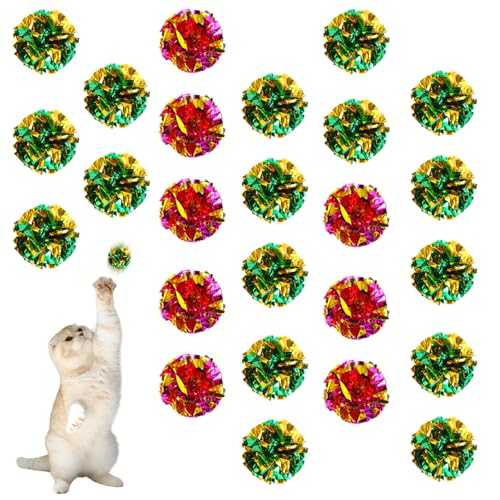 Xthrotsenk 25 Stück Interaktive Knisterball Bälle 6 cm Bunte Katze Spielzeug Knisterball für Katzen Cat Crinkle Ball Katzenballspielzeug Katzen Mylar Knisterbälle Bunte Katzenspielbälle Xthrotsenk 25 Stück Interaktive Knisterball Bälle 6 cm Bunte Katze Spielzeug Knisterball für Katzen Cat Crinkle Ball Katzenballspielzeug Katzen Mylar Knisterbälle Bunte Katzenspielbälle von Xthrotsenk