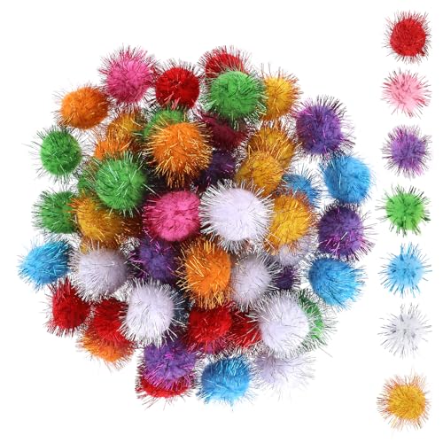Xthrotsenk Katzenbälle, 30 Stück, 3,8 cm, glitzernde flauschige Bälle, Lametta, Glitzer, Pompons, verschiedene Farben, Lametta, Pompons, Blitzball, Puff Bälle, Katzenspielzeug Xthrotsenk Katzenbälle, 30 Stück, 3,8 cm, glitzernde flauschige Bälle, Lametta, Glitzer, Pompons, verschiedene Farben, Lametta, Pompons, Blitzball, Puff Bälle, Katzenspielzeug von Xthrotsenk