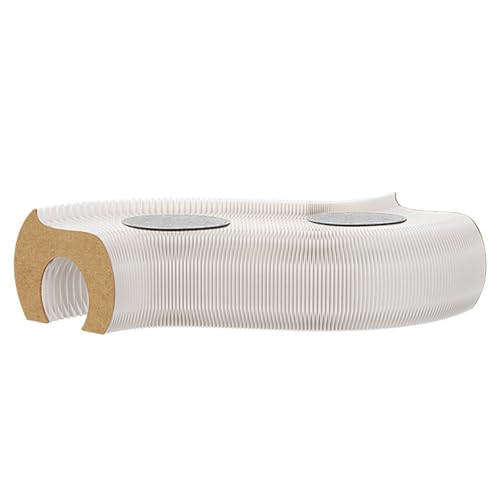 Faltbarer Katzentunnel Papier Kraft Interaktives Versteck Spielröhre Indoor Katzenbett Mit Kissen Zusammenklappbar Platzsparendes Modernes Katzenmöbel,White Faltbarer Katzentunnel Papier Kraft Interaktives Versteck Spielröhre Indoor Katzenbett Mit Kissen Zusammenklappbar Platzsparendes Modernes Katzenmöbel,White von Xtroml