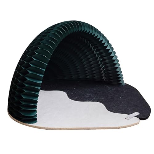 Faltbares Katzennest Halbgeschlossen Papier Honigwaben Höhle Mit Filzmatte Atmungsaktives Design Moderner Stil Einfach Aufzubauen Tragbares Versteck Für Katzen,Green Faltbares Katzennest Halbgeschlossen Papier Honigwaben Höhle Mit Filzmatte Atmungsaktives Design Moderner Stil Einfach Aufzubauen Tragbares Versteck Für Katzen,Green von Xtroml