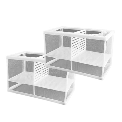 2 Stück atmungsaktive Aquarien Zuchtbox mit Saugnapf-Designs für Fischisolierung und sicheres Laichen von Babyfischen 2 Stück atmungsaktive Aquarien Zuchtbox mit Saugnapf-Designs für Fischisolierung und sicheres Laichen von Babyfischen von XuQiZZpp