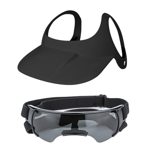 Haustier-Motorradhelm, Hundesonnenbrille, sicherer Haustier-Hut mit regulierbarem Riemen, zum Radfahren und Spazierengehen von XuQiZZpp