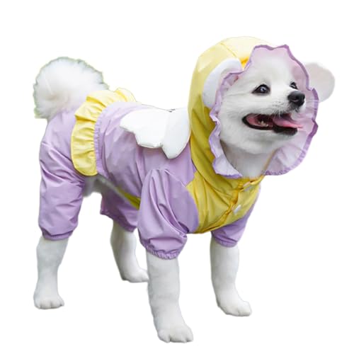 Hunde-Regenmantel mit Kapuze, für kleine bis große Hunde und Welpen, Welpen-Regenponchos, Regenmantel, Regenbekleidung von XuQiZZpp