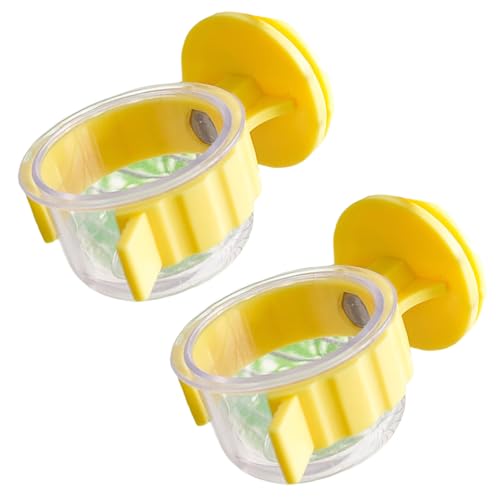 XuQiZZpp 2 stabile Futterschalen für Vögel, mit Clips, für Papageien, Wassernapf für einfache Befestigung von XuQiZZpp