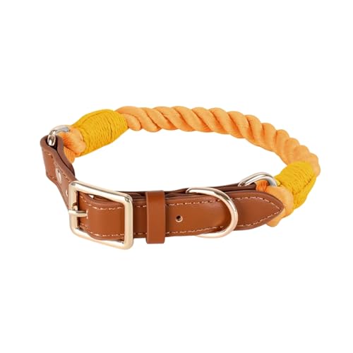 XuQiZZpp Bequemes Hundehalsband aus Baumwolle für kleine Hunde, stabiles gewebtes Design für tägliche Spaziergänge und Training von XuQiZZpp