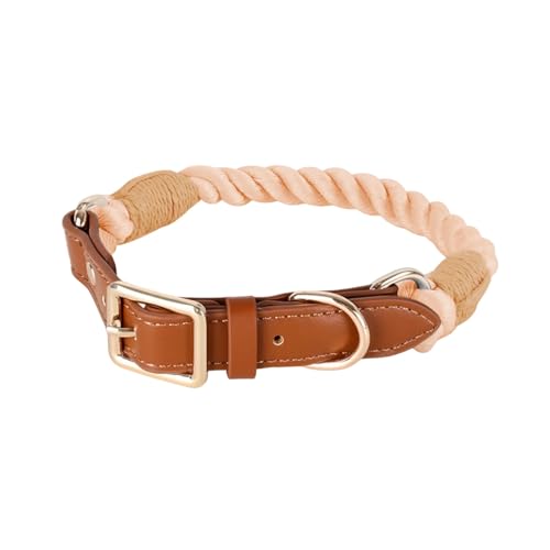 XuQiZZpp Bequemes Hundehalsband aus Baumwolle für kleine Hunde, stabiles gewebtes Design für tägliche Spaziergänge und Training von XuQiZZpp