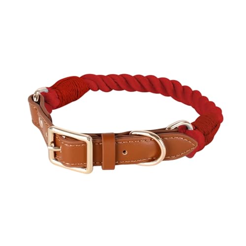 XuQiZZpp Bequemes Hundehalsband aus Baumwolle für kleine Hunde, stabiles gewebtes Design für tägliche Spaziergänge und Training von XuQiZZpp