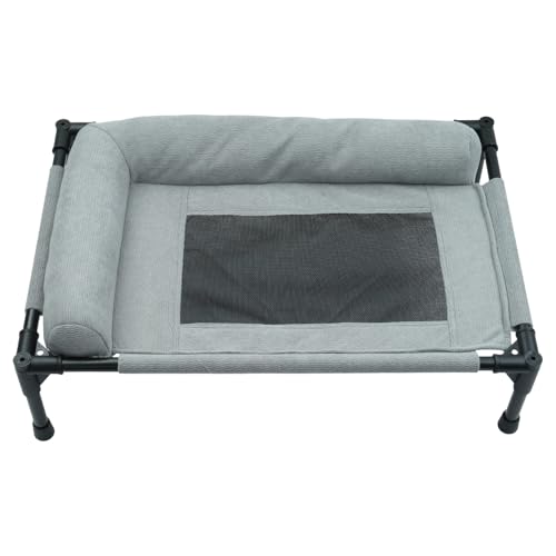 XuQiZZpp Erhöhtes Haustierbett mit Kissen, kauresistentes Design, atmungsaktives Netz, waschbare Bezüge, Hundebett, Hängematte für den Innen- und Außenbereich von XuQiZZpp