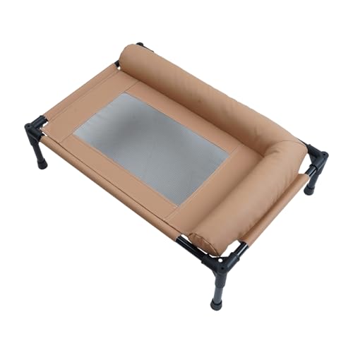 XuQiZZpp Erhöhtes Hundebett, kühlendes Outdoor-Kinderbett mit Kissen, atmungsaktives Netz, kaubeständig, waschbar, Hängematte für kleine bis mittelgroße Hunde, erhöhtes Bett mit L-förmigem Kissen XuQiZZpp Erhöhtes Hundebett, kühlendes Outdoor-Kinderbett mit Kissen, atmungsaktives Netz, kaubeständig, waschbar, Hängematte für kleine bis mittelgroße Hunde, erhöhtes Bett mit L-förmigem Kissen von XuQiZZpp