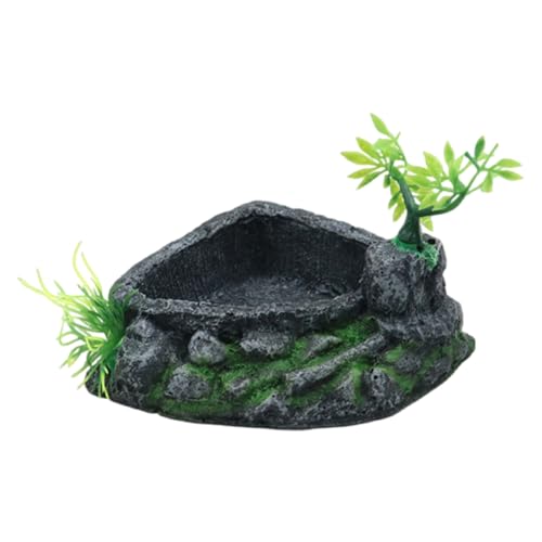 XuQiZZpp Futternapf für Haustiere, langlebig, Harze, für Reptilien, Futter und Wasser, Futterspender für Schildkröten und Eidechsen, Amphibien, Futternapf von XuQiZZpp