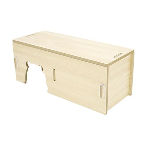 XuQiZZpp Hamsterhaus aus Naturholz mit belüftetem Design für kleine Haustiere und Rennmäuse Spielplätze Unterschlupf Höhlenhaus von XuQiZZpp
