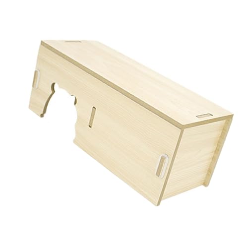 XuQiZZpp Hamsterhaus aus Naturholz mit belüftetem Design für kleine Haustiere und Rennmäuse Spielplätze Unterschlupf Höhlenhaus von XuQiZZpp