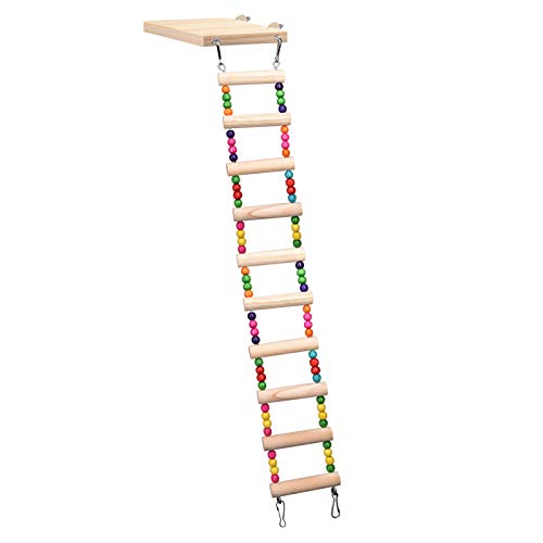 XuQiZZpp Hölzerner Papageien-Hamster-Kletterleiter Schaukel für Spielset Vögel hängende Brücke Übungsstange Ständer Plattform Käfig Zubehör für Lovebirds Rennmäuse Ratten Chinchillas XuQiZZpp Hölzerner Papageien-Hamster-Kletterleiter Schaukel für Spielset Vögel hängende Brücke Übungsstange Ständer Plattform Käfig Zubehör für Lovebirds Rennmäuse Ratten Chinchillas von XuQiZZpp