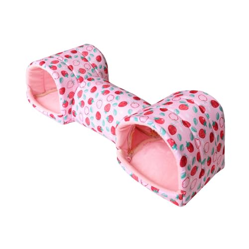 XuQiZZpp Natürliches weiches Bett Versteck Weiche Höhle Spielzeug für Kleintiere Maus Bett Hamster Kaninchen Verstecke Käfig Tunnel von XuQiZZpp