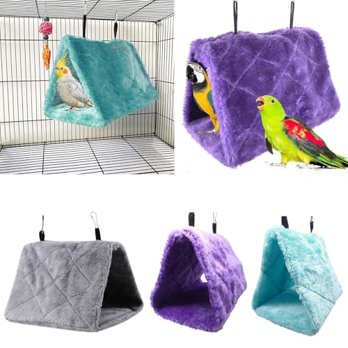 XuQiZZpp Vogelhängematte für Käfig, Winter, Plüschzelt, Papagei zum Schlafen, Spielen und Ausruhen XuQiZZpp Vogelhängematte für Käfig, Winter, Plüschzelt, Papagei zum Schlafen, Spielen und Ausruhen von XuQiZZpp