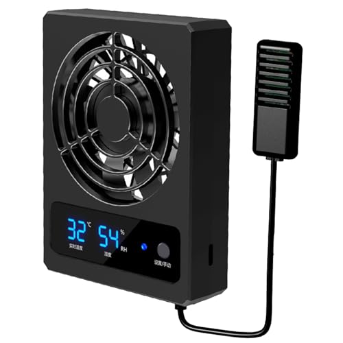 Xuancai Terrarien Ventilator Hängende Kühler Terrarien Kühlventilator mit LED Temperaturanzeige Reptilien Tanks Luftkühler Gerät Reptilien Tanks von Xuancai