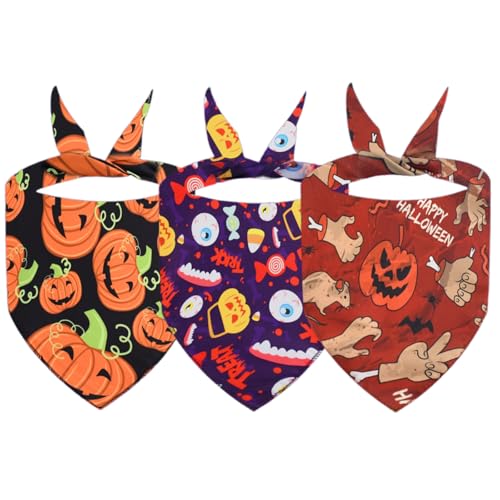3 x Dreiecks-Hunde-Schal, Halloween, Hunde-Dreiecke, Schal, exquisites Hunde-Schal, Haustier-Schal für Halloween, lustig 3 x Dreiecks-Hunde-Schal, Halloween, Hunde-Dreiecke, Schal, exquisites Hunde-Schal, Haustier-Schal für Halloween, lustig von Xuanxi