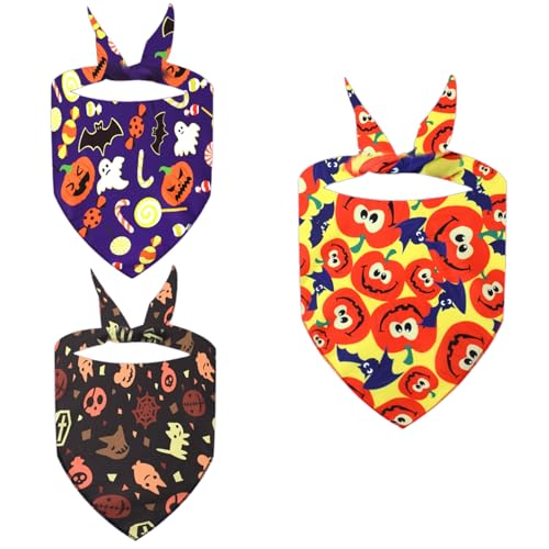 3 x Dreiecks-Hunde-Schal, Halloween, Hunde-Dreiecke, Schal, exquisites Hunde-Schal, Haustier-Schal für Halloween, lustig 3 x Dreiecks-Hunde-Schal, Halloween, Hunde-Dreiecke, Schal, exquisites Hunde-Schal, Haustier-Schal für Halloween, lustig von Xuanxi