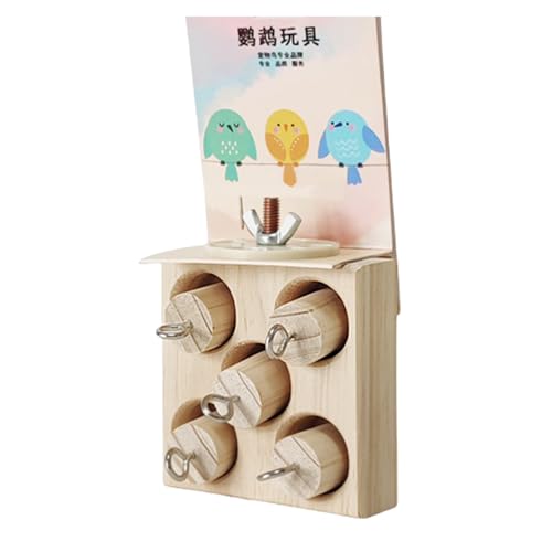 Futterstation aus Holz für aktive Vögel, multifunktional, für Papageien, Fütterung, Spielspielzeug für Käfig und Voliere Futterstation aus Holz für aktive Vögel, multifunktional, für Papageien, Fütterung, Spielspielzeug für Käfig und Voliere von Xuanxi