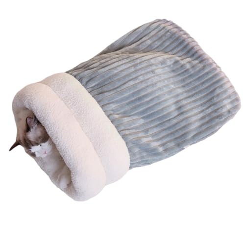 Warmer Winterschlafsack für Katzen, großes Haustierbett, Höhle für Innenwärme, bequemer Katzen-Ruhesack mit dicken Einsätzen Warmer Winterschlafsack für Katzen, großes Haustierbett, Höhle für Innenwärme, bequemer Katzen-Ruhesack mit dicken Einsätzen von Xuanxi
