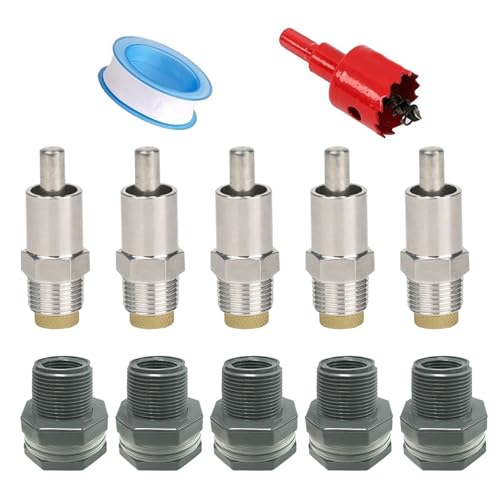 Xuanxi 5 Stück Edelstahl Schweine-Bewässerungsnippel Wasserspender Nippel für sichere Trinksysteme Nutztierbewässerung Xuanxi 5 Stück Edelstahl Schweine-Bewässerungsnippel Wasserspender Nippel für sichere Trinksysteme Nutztierbewässerung von Xuanxi