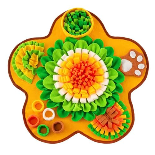 Xuanxi Schnüffelunterlage für Hunde, fördert Essgewohnheiten und riechende Anreicherung, Blumendesign, langsames Füttern von Xuanxi