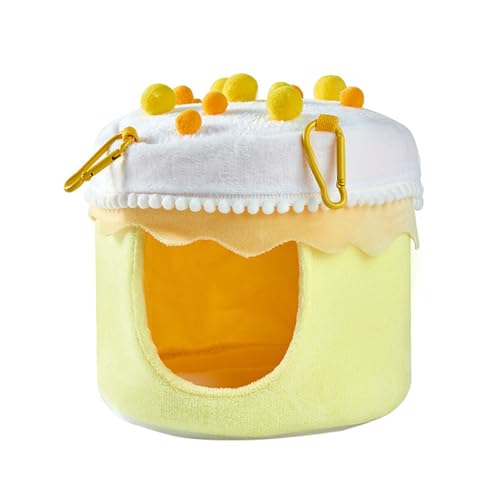 Xuanxi Vogelnest Vogelkäfig Plüsch Kuchen Haus Brutnest Papageiennest Winddicht Hängematte Nest Vogel Winter Shelter für Kakadus von Xuanxi