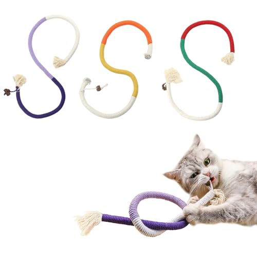 Xuigort 3 Stück Katzenminze Spielzeug, Katzenminze Spielzeug Kauendes Baumwollseil, Interaktives katzenspielzeug für Indoor,Interaktive Beißseil, Mit Katzenminze,Für Die Katzen Zahnpflege Xuigort 3 Stück Katzenminze Spielzeug, Katzenminze Spielzeug Kauendes Baumwollseil, Interaktives katzenspielzeug für Indoor,Interaktive Beißseil, Mit Katzenminze,Für Die Katzen Zahnpflege von Xuigort