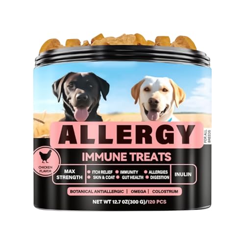 Xujuika Hund Allergie Kausnacks | Hautpflege Nahrungsergänzung Für Hunde,Allergiemittel Bei Saisonbedingten Allergien, Immunstärkendes Ergänzungsfutter Für Aktivitäten Draußen & Drinnen Xujuika Hund Allergie Kausnacks | Hautpflege Nahrungsergänzung Für Hunde,Allergiemittel Bei Saisonbedingten Allergien, Immunstärkendes Ergänzungsfutter Für Aktivitäten Draußen & Drinnen von Xujuika